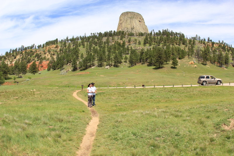 Sightseeing at Devils Tower.