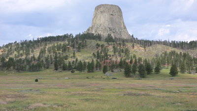 Looking north, across the floodplain, to Devils Tower.