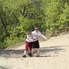 Climbing up Mt. Jackson on the 3 Dunes Challenge.