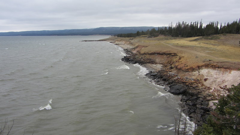 Looking west from Storm Point on a stormy afternoon.