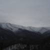 Snow capped mountains as the day wanes. View from Bote Mountain Trail.