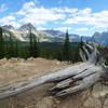 Looking at the Continental Divide from the trail from Granite Park Chalet on the way to the Loop.