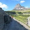 Mount Clements from the Highline Trail with a cable to hold on to for reassurance.