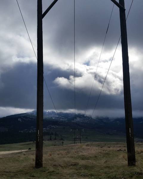 Mica Peak in the clouds