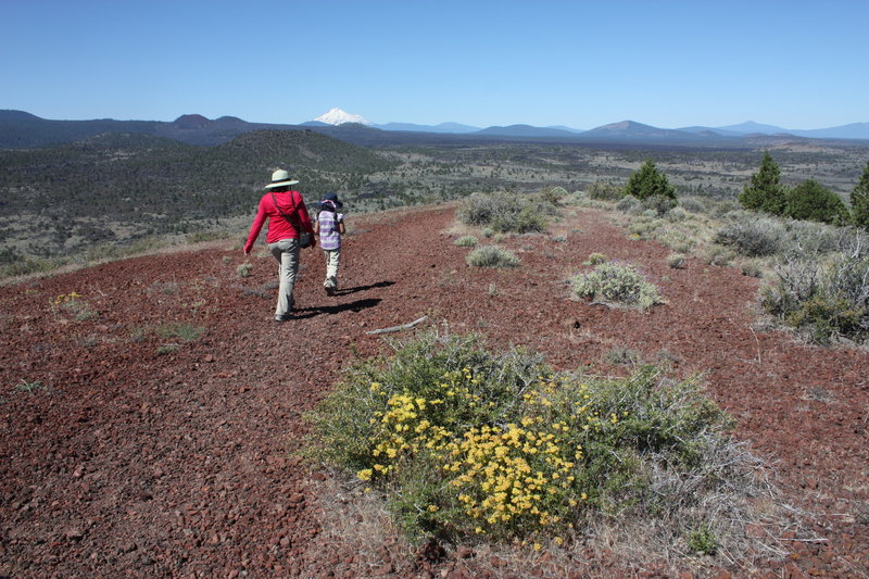 Hiking Down Schonchin Butte.