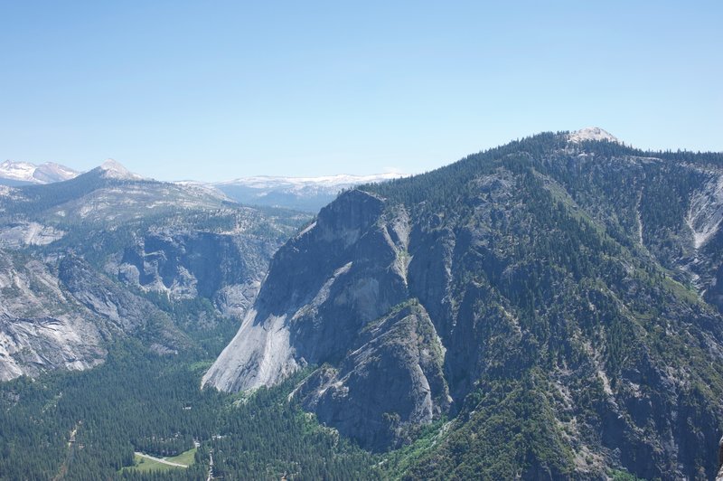 Glacier Point and Sentinel Dome from Yosemite Point.