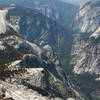 Clouds Rest view towards Half Dome and Yosemite Valley.