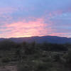 A gorgeous sunrise coming up over the Catalina Mountains.