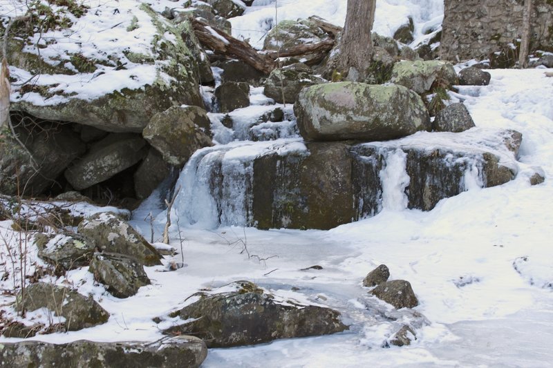 Crabtree Falls in the winter.