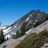 The trail hugs the ridge line as you make your way away from Sunrise.