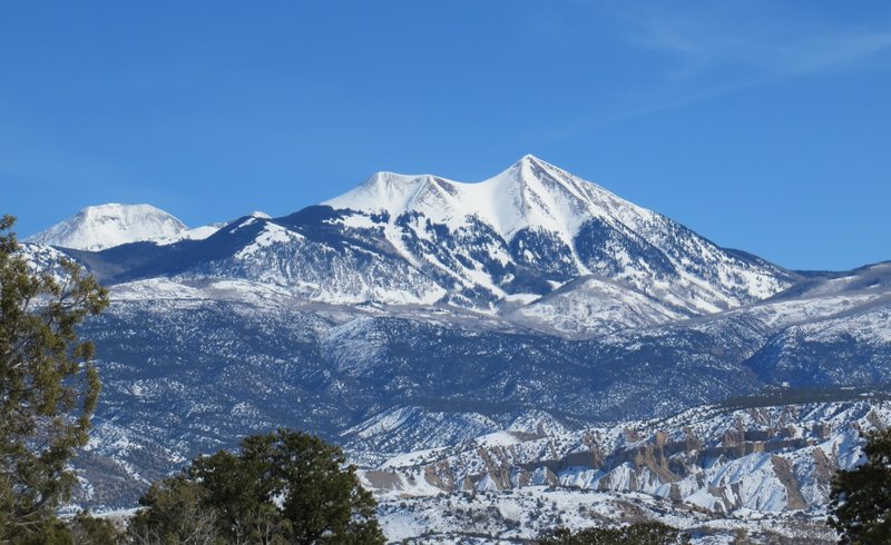 The grand La Sal mountains make a great picnic lunch view.