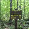 Directional sign for the Gerard Trail - just one example of excellent signing in the park.