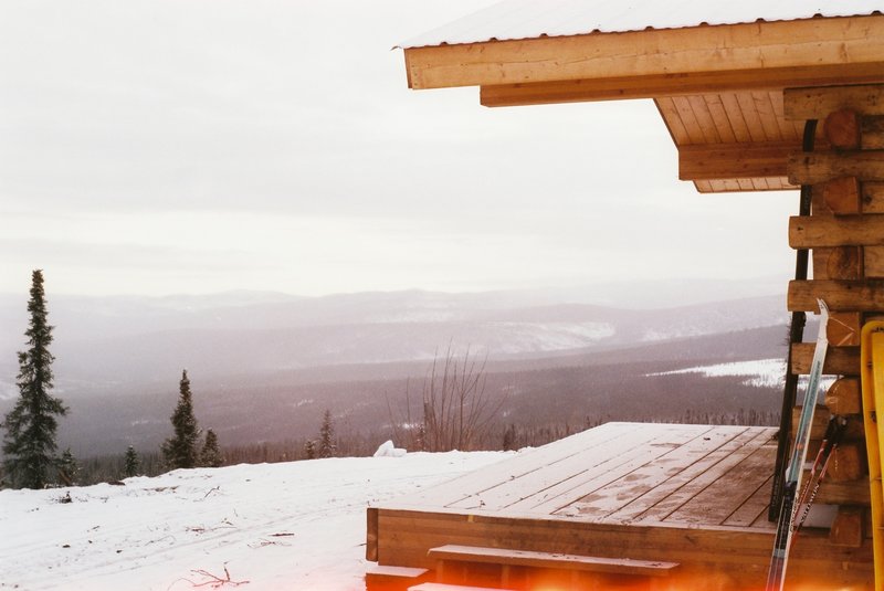 View from Moose Creek Cabin of one of many valleys in the White Mts.