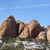 Sandstone pillars.