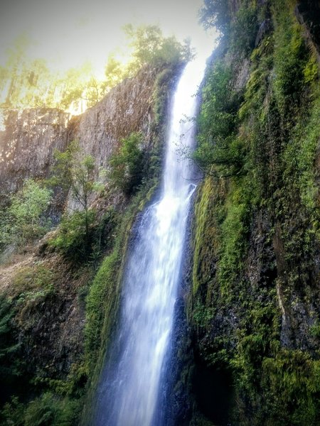 Looking up at Tunnel Falls.