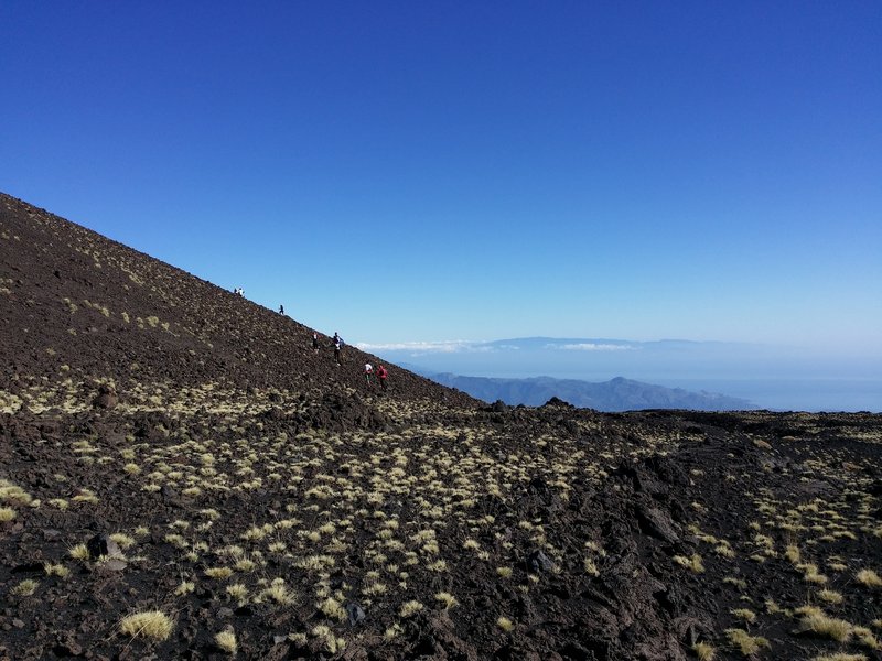 On the lava.