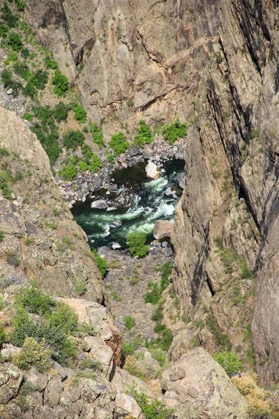 Looking down Rock Point