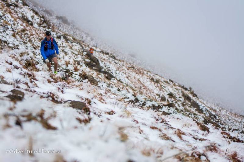 Heading up in the snow.