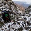 Top end of the gully and down you go.