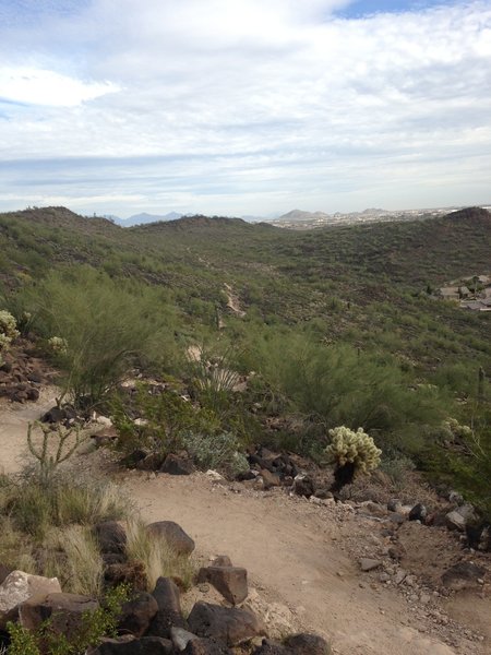 Looking back after the last climb.