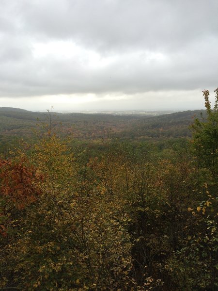 Autumn view from Eagle Rock. The ridge far in the distance is the Blue Mountain range.
