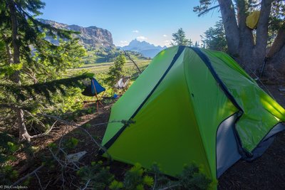 1st night on trail at Fox Creek pass.