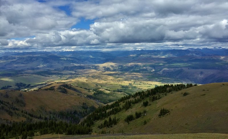 Looking Northeast from the top of Mt Washburn.