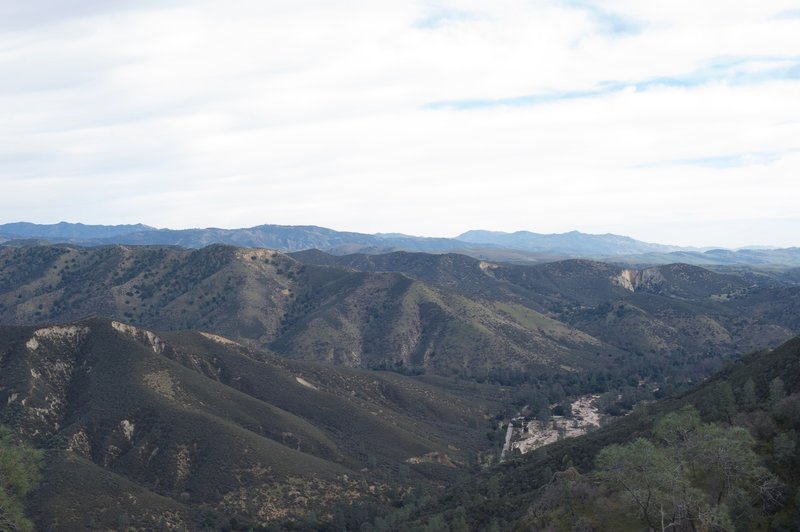 A view of the surrounding hills from the High Peaks Trail.