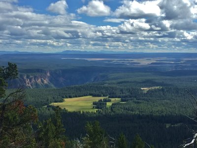 Looking south to the rim of the Grand Canyon.