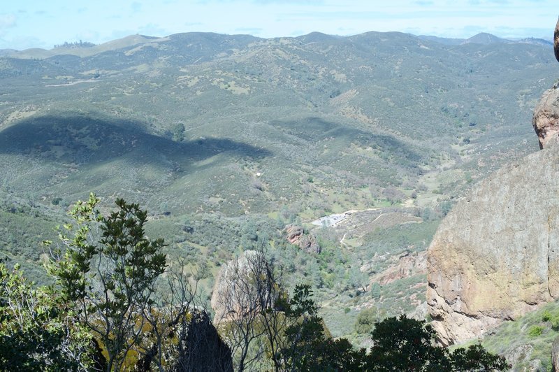 A look back toward the parking area and the elevation you just climbed on the Juniper Canyon Trail.