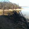 Trail alongside Lake Texoma.