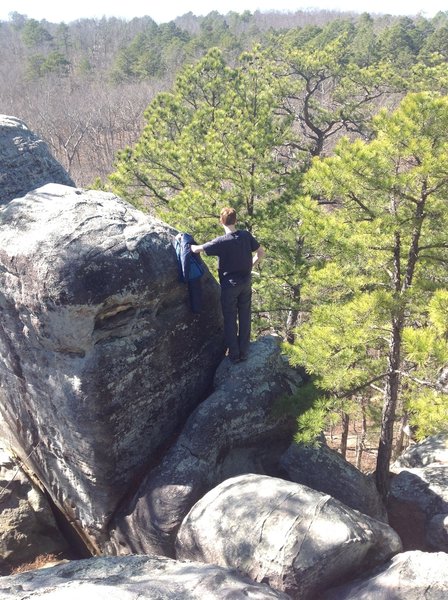 Taking in the Pickle Springs Bluffs from a new angle.