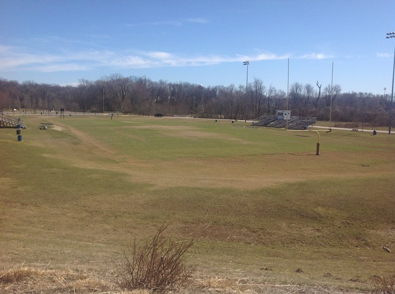 Main field in center of smaller upper loop