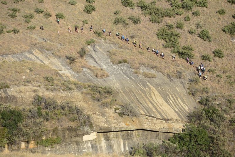 Starting the monster climb.