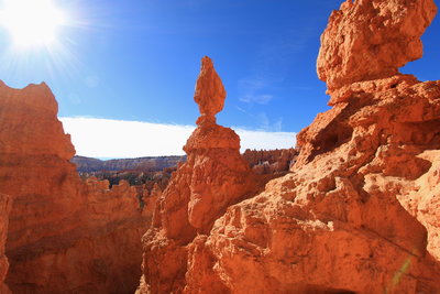 Hoodoos in midday sun.