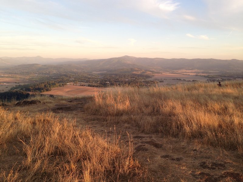 Views from the summit of Mt. Pisgah at sunset.