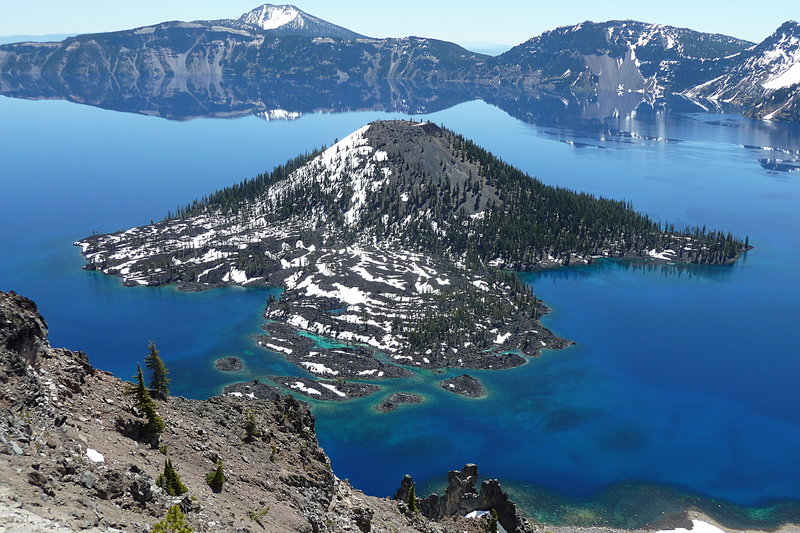 Wizard Island as seen from the PCT.