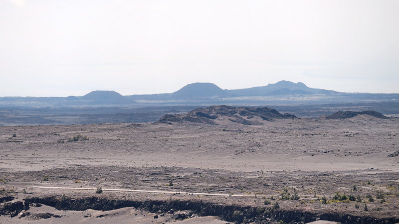 Craters in the far distance - Hawaii Volcanoes National Park.