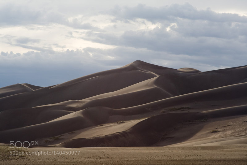 The dunes are scenic even on cloudy days.