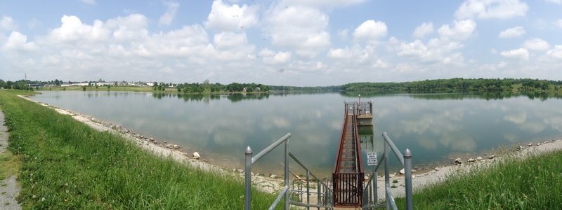 View from the dam at the south end of Freeman Lake.