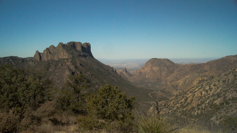 View of Chisos Basin from the Lost Mine Trail, Big Bend NP.