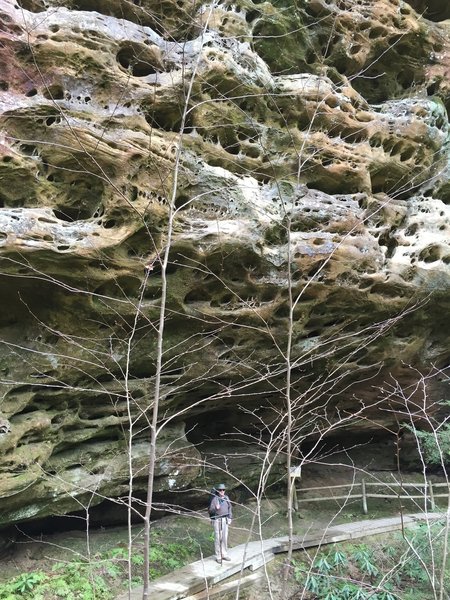 There were unique rock escarpments throughout this hike.