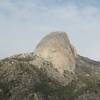 Half Dome looks very different from this viewpoint at Panorama Cliff.