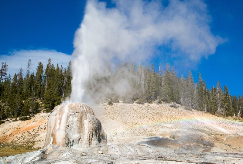 Lone Star Geyser is a real "star," well worth the time to visit.