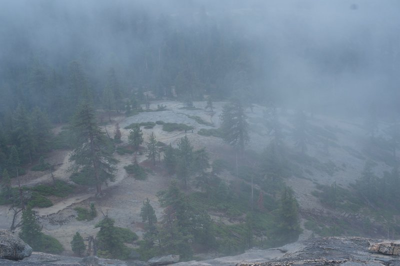 Looking down from the top of Sentinel Dome.