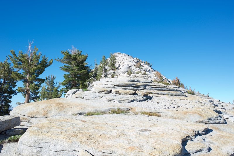 The trail leading to the summit of Clouds Rest.