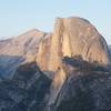 Half Dome at sunset.  The view from Glaciers Point at sunset is popular, especially in the summer. Make sure you get there early to find a spot.