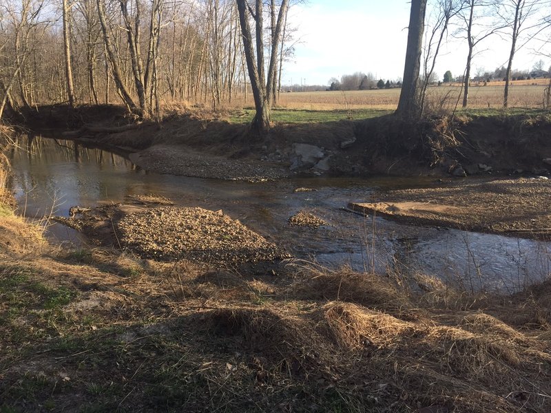 Billy Creek looking southwest downstream near at the intersection of Billy Creek and Briarwood Trails.