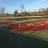 The "Miracle Field" at Elizabethtown Sports Park. This is a view from behind home plate of one of the very few handicapped accessible and fully Americans with Disabilities Act (ADA) compliant baseball fields found in the United States.