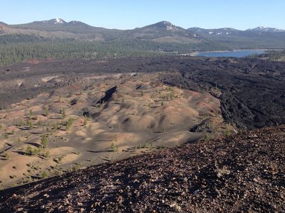 Painted Dunes and lava flows.